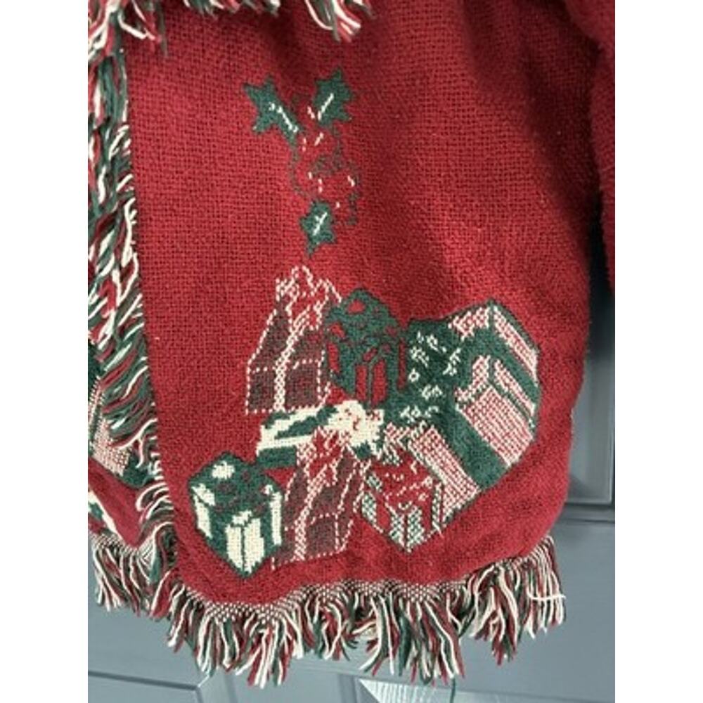 Upcycled Blanket Jacket Boho tapestry Cottagecore Handmade Christmas Sz L/XL - Picture 2 of 8